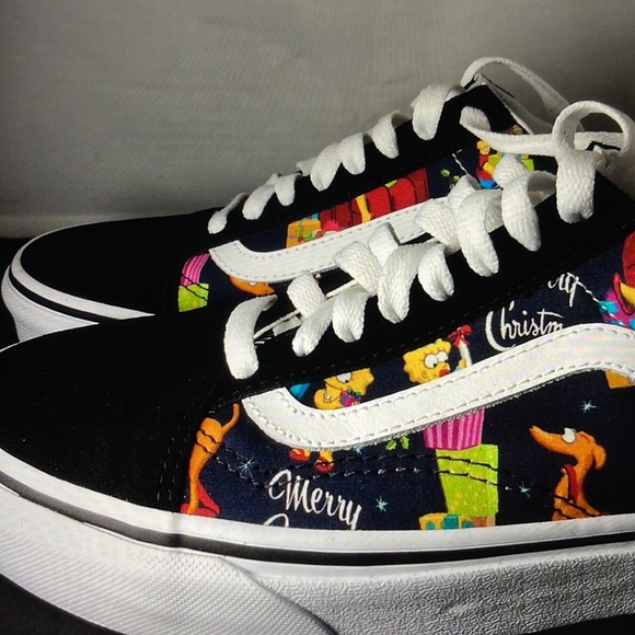 Vans x The Simpsons Christmas customs low shoes Size 7.5 W 9 - Picture 6 of 11